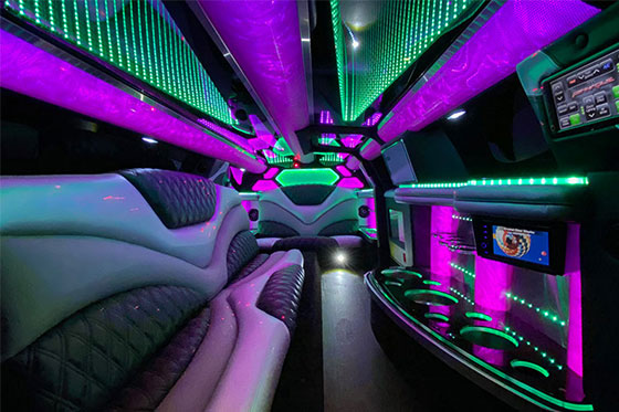 luxurious limo interior