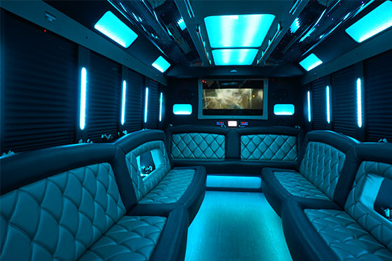 amazing party bus interior