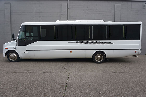 large party bus exterior