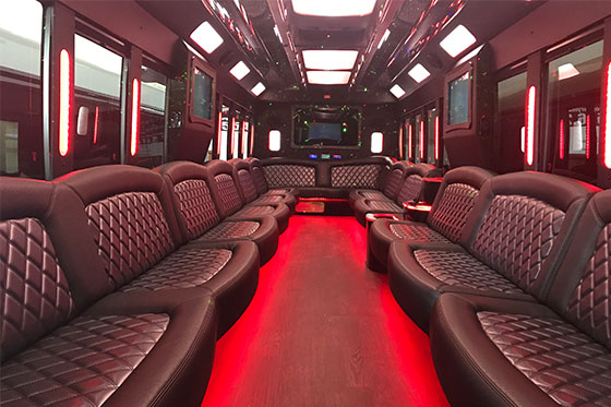 party bus with HDTvs